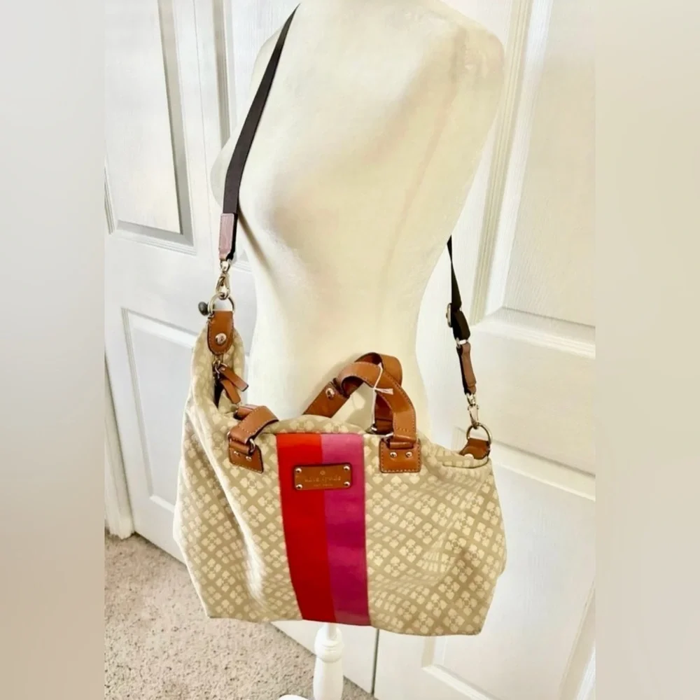 Kate Spade purse bag Signature crossbody tote geometric xlarge satchel logo